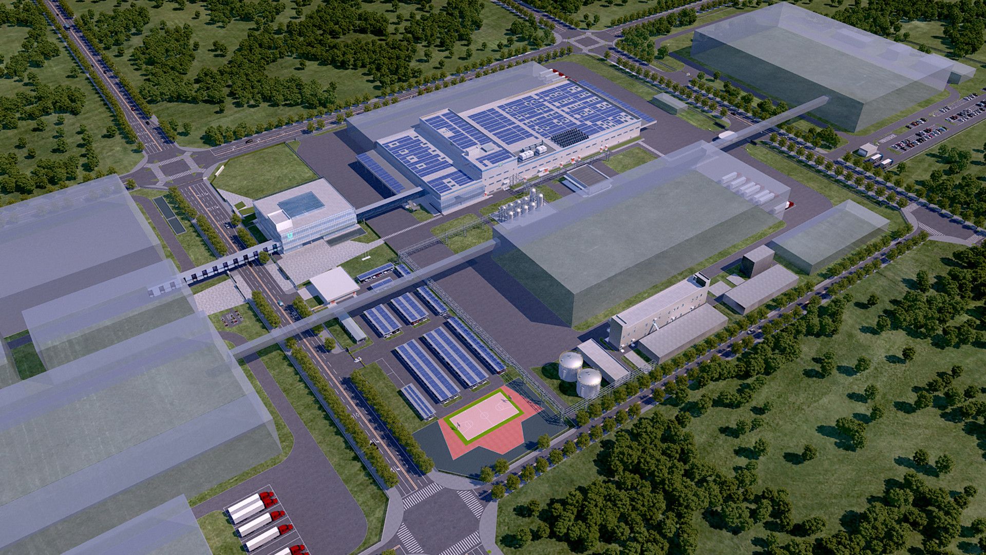 联合利华广州全品类生产基地设计效果俯瞰图